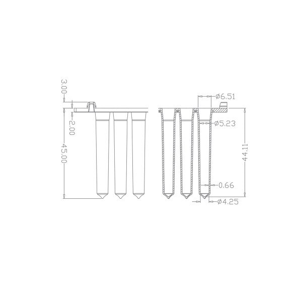 96 magnetic tip comb, diagram